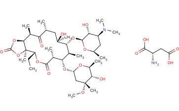 <span class='lighter'>ERYTHROMYCIN</span> A <span class='lighter'>11,12-CARBONATE</span> <span class='lighter'>L-ASPARTATE</span>