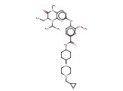 N-[反式-4-[4-(环丙基甲基)-1-哌嗪基]环己基]-4-[[(7R)-7-乙基-5,6,7,8-四氢-5-甲基-8-异丙基-6-氧代-2-蝶啶基]氨基]-3-甲氧基苯甲酰胺