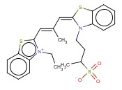 <span class='lighter'>氢氧化</span>2-[3-(3-乙基-2(3H)-苯并噻唑亚基)-2-甲基-1-丙烯基]-3-[3-(硫代氧代)丁基]苯并噻唑鎓内盐