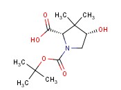 (2S,4S)-N-叔丁氧羰基-4-羟基-3,3-二甲基<span class='lighter'>吡咯烷</span>-2-甲酸