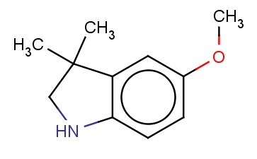 <span class='lighter'>1H-INDOLE</span>, <span class='lighter'>2,3-DIHYDRO-5-METHOXY-3,3-DIMETHYL</span>