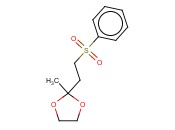 4-PHENYLSULFONYL-2-BUTANONE <span class='lighter'>ETHYLENE</span> <span class='lighter'>ACETAL</span>