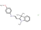 2-[2-[(4-<span class='lighter'>甲</span><span class='lighter'>氧基</span>苯基)氨基]乙烯基]-1,3,3-三甲基-3H-吲哚翁<span class='lighter'>氯化</span>物