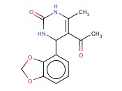 2(1H)-<span class='lighter'>嘧啶</span>酮,5-<span class='lighter'>乙酰基</span>-4-(1,3-苯并二噁唑-4-<span class='lighter'>基</span>)-3,4-二氢-6-<span class='lighter'>甲基</span>-