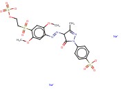 4-[4-[[2,5-二<span class='lighter'>甲</span>氧基-4-[[2-(磺<span class='lighter'>酰</span>氧基)<span class='lighter'>乙基</span>]磺<span class='lighter'>酰</span><span class='lighter'>基</span>]<span class='lighter'>苯基</span>]偶氮]-4,5-二氢-3-甲基-5-<span class='lighter'>氧</span>代-1H-吡唑-1-<span class='lighter'>基</span>]-苯磺酸钠盐