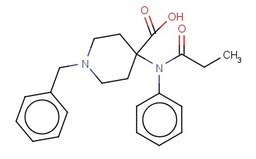1-BENZYL-4-(PHENYL-PROPIONYL-AMINO)-4-CARBOXY-PIPERIDINE