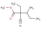 甲基 2-<span class='lighter'>氰</span><span class='lighter'>基</span>-2-乙基-3-甲基戊酸酯