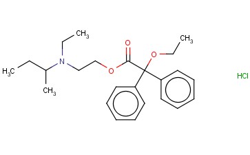 2,2-DIPHENYL-2-ETHOXYACETIC ACID (2-(N-SEC-BUTYL-N-ETHYLAMINO)ETHYL) E STER HYDROCHLORIDE