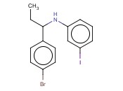 N-[1-(4-BROMOPHENYL)PROPYL]-<span class='lighter'>3-IODOANILINE</span>