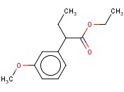 <span class='lighter'>BENZENEACETIC</span> ACID, <span class='lighter'>ALPHA-ETHYL-3-METHOXY-</span>, ETHYL <span class='lighter'>ESTER</span>