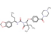 (2S)-N-[(1R)-1-(1,3-苯并二氧戊<span class='lighter'>环</span>-5-基)丁基]-3,3-二乙基-2-[4-[(4-甲基-1-哌嗪基)羰基]苯氧基]-4-氧代-1-<span class='lighter'>氮</span><span class='lighter'>杂</span><span class='lighter'>环</span><span class='lighter'>丁烷</span>甲酰胺