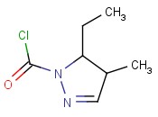 <span class='lighter'>5-ETHYL-4,5-DIHYDRO-4-METHYL-1H-PYRAZOLE-1-CARBONYL</span> <span class='lighter'>CHLORIDE</span>