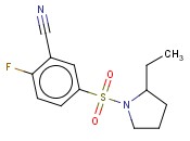 5-[(2-ETHYLPYRROLIDIN-1-YL)SULFONYL]-<span class='lighter'>2-FLUOROBENZONITRILE</span>