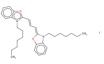 <span class='lighter'>3,3</span>'-<span class='lighter'>DIHEPTYLOXACARBOCYANINE</span> <span class='lighter'>IODIDE</span>