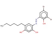 4-((3,5-DIBROMO-2-HYDROXYPHENYL)<span class='lighter'>AZO</span>)-6-HEXYLRESORCINOL