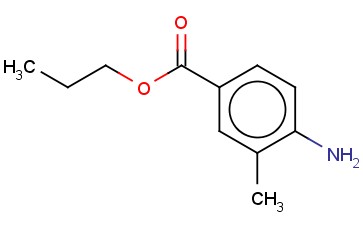 <span class='lighter'>BENZOIC</span> ACID, <span class='lighter'>4-AMINO-3-METHYL-</span>, <span class='lighter'>PROPYL</span> <span class='lighter'>ESTER</span>