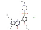 2-[2-乙氧基-5-(4-乙基-哌嗪-1-磺酰基)苯基]-5-甲基-7-丙基-3H-咪唑[5,1-f]-[1,2,4]三联氮-4-酮单<span class='lighter'>盐酸盐</span>三<span class='lighter'>水合物</span>