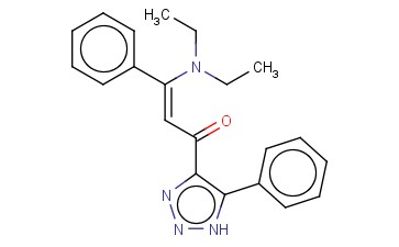 2-PROPEN-1-ONE, 3-(DIETHYLAMINO)-3-PHENYL-1-(5-PHENYL-1,2,3-TRIAZOL-4-YL)-