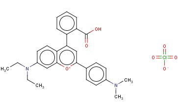 4-(2-CARBOXY-PHENYL)-7-DIETHYLAMINO-2-(4-DIMETHYLAMINO-PHENYL)CHROMYLIUMPERCHLORATE