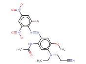 N-[2-[(2-<span class='lighter'>溴</span>-4,6-二硝基<span class='lighter'>苯基</span>)偶氮]-5-[(2-氰<span class='lighter'>乙基</span>)<span class='lighter'>乙</span>氨基]-4-<span class='lighter'>甲</span><span class='lighter'>氧</span><span class='lighter'>苯基</span>]乙酰胺