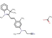 乙酸2-[2-[4-[(2-<span class='lighter'>氰</span>乙基)乙氨基]-2-甲基苯基]乙烯<span class='lighter'>基</span>]-1,3,3-三甲基-3H-<span class='lighter'>吲哚</span>盐