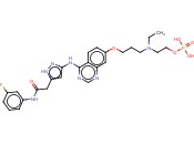 3-[[7-[3-[乙基[2-(磷酰氧基)乙基]<span class='lighter'>氨基</span>]丙氧基]-4-喹唑啉基]<span class='lighter'>氨基</span>]-N-(3-氟苯基)-1H-<span class='lighter'>吡唑</span>-5-乙酰胺