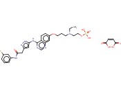 5-[[7-[3-[乙基[2-(磷酰氧基)乙基]<span class='lighter'>氨基</span>]丙氧基]-4-喹唑啉基]<span class='lighter'>氨基</span>]-N-(3-氟苯基)-1H-<span class='lighter'>吡唑</span>-3-乙酰胺马来酸盐