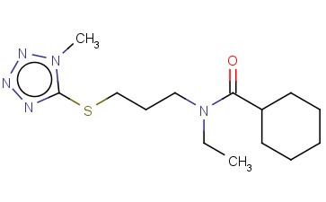 1-METHYL-5-(3-(N-ETHYL-N-CYCLOHEXYLCARBONYLAMINO)PROPYL)THIO-1,2,3,4-T ETRAZOLE