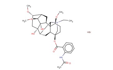 (1a,14a,16b)-20-乙基-1,14,16-三甲氧基乌头烷-4,8,9-三醇 4-[2-(<span class='lighter'>乙酰</span>氨基)苯甲酸酯<span class='lighter'>氢溴酸盐</span>