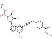 甲基 4-(3-{6-氨基-9-[(2R,5S)-5-(乙基氨基<span class='lighter'>甲</span>酰)-3,4-二羟基四氢呋喃-2-基]-9H-嘌呤-2-基}<span class='lighter'>丙</span>-2-炔-1-基)<span class='lighter'>环</span>己羧酸<span class='lighter'>酯</span> (non-preferred name)