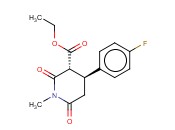 TRANS-3-ETHOXYCARBONYL-4-(4-FLUOROPHENYL)-N-METHYL PIPERIDINE-<span class='lighter'>2,6-DIONE</span>