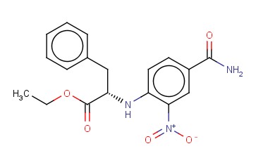 L-PHENYLALANINE, N-[4-(AMINOCARBONYL)-2-NITROPHENYL]-, ETHYL ESTER