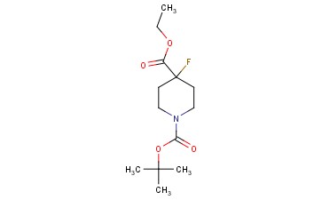 ETHYL <span class='lighter'>1-BOC-4-FLUOROPIPERIDINE-4-CARBOXYLATE</span>