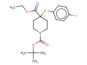 1,4-哌啶<span class='lighter'>二羧酸</span>,4-[(4-氟苯基)硫代]-, 1-(1,1-<span class='lighter'>二</span>甲基乙基) 4-乙基酯