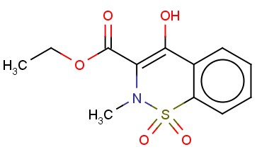 <span class='lighter'>4-HYDROXY-2-METHYL-2H-1,2-BENZOTHIAZINE-3-CARBOXYLIC</span> ACID, <span class='lighter'>1,1-DIOXIDE</span>, ETHYL <span class='lighter'>ESTER</span>