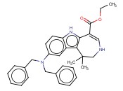 9-[双(苯基甲基)氨基]-1,2,3,6-四氢-1,1-二甲基-<span class='lighter'>氮</span><span class='lighter'>杂</span>并[4,5-B]<span class='lighter'>吲哚</span>-5-羧酸乙酯