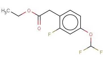 4-(DIFLUOROMETHOXY)-<span class='lighter'>2-FLUOROPHENYLACETIC</span> ACID ETHYL ESTER