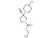 ETHYL 3-<span class='lighter'>CYANO</span>-3-(4-HYDROXYPIPERIDIN-1-YL)PYRROLIDINE-1-<span class='lighter'>CARBOXYLATE</span>
