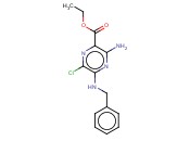 ETHYL 3-AMINO-5-(BENZYLAMINO)-6-<span class='lighter'>CHLOROPYRAZINE</span>-2-CARBOXYLATE