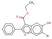 ETHYL <span class='lighter'>6-BROMO-5-HYDROXY-2-PHENYL-1-BENZOFURAN-3-CARBOXYLATE</span>