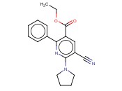 ETHYL 5-CYANO-2-PHENYL-6-(1-PYRROLIDINYL)<span class='lighter'>NICOTINATE</span>