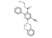 ETHYL 5-CYANO-6-((<span class='lighter'>2-METHOXYBENZYL</span>)AMINO)-2-PHENYLNICOTINATE