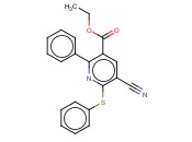 ETHYL 5-CYANO-2-PHENYL-6-(PHENYLSULFANYL)<span class='lighter'>NICOTINATE</span>