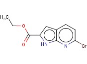 ETHYL 6-<span class='lighter'>BROMO</span>-1H-PYRROLO[<span class='lighter'>2,3</span>-B]PYRIDINE-2-CARBOXYLATE