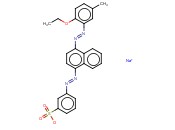 SODIUM 3-[[4-[(2-ETHOXY-5-METHYLPHENYL)<span class='lighter'>AZO</span>]-1-NAPHTHYL]<span class='lighter'>AZO</span>]BENZENESULPHONATE