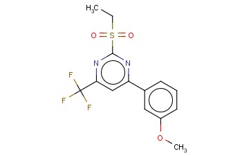2-(ETHYLSULFONYL)-4-(3-METHOXYPHENYL)-6-(TRIFLUOROMETHYL)PYRIMIDINE