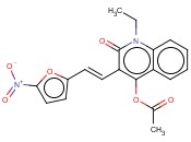 1-<span class='lighter'>乙基</span>-3-[(E)-2-(5-硝基呋喃-2-基)乙烯基]-2-羰基-1,2-<span class='lighter'>二</span>氢喹啉-4-基<span class='lighter'>乙酸</span><span class='lighter'>酯</span>