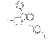 2-[(DIMETHYLAMINO)METHYLENE]-7-(4-METHOXYPHENOXY)-3-PHENYL-1-<span class='lighter'>INDANONE</span>