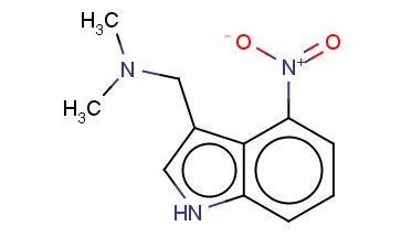 <span class='lighter'>3-DIMETHYLAMINOMETHYL-4-NITROINDOLE</span>