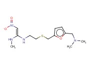 N'-甲基-N-[2-[[[5-[(<span class='lighter'>二</span>甲氨基)甲基]-2-呋喃基]-甲基]硫代]乙基]-2-硝基-1,1-乙烯<span class='lighter'>二</span><span class='lighter'>胺</span><span class='lighter'>盐酸盐</span>